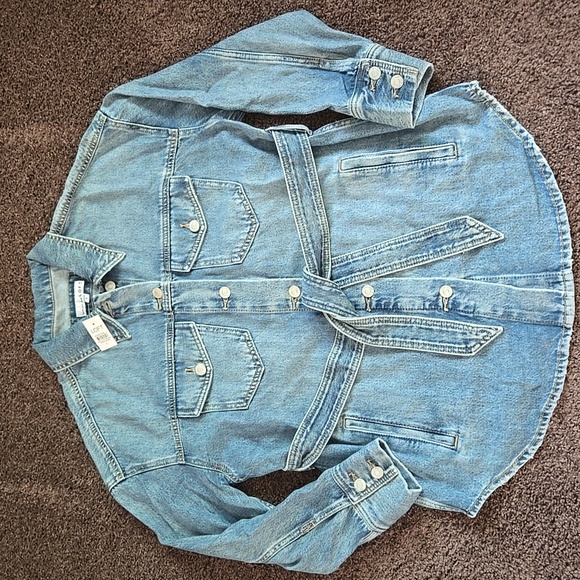 NEW Ann Taylor Loft Denim Shirt Jacket S - Picture 1 of 6